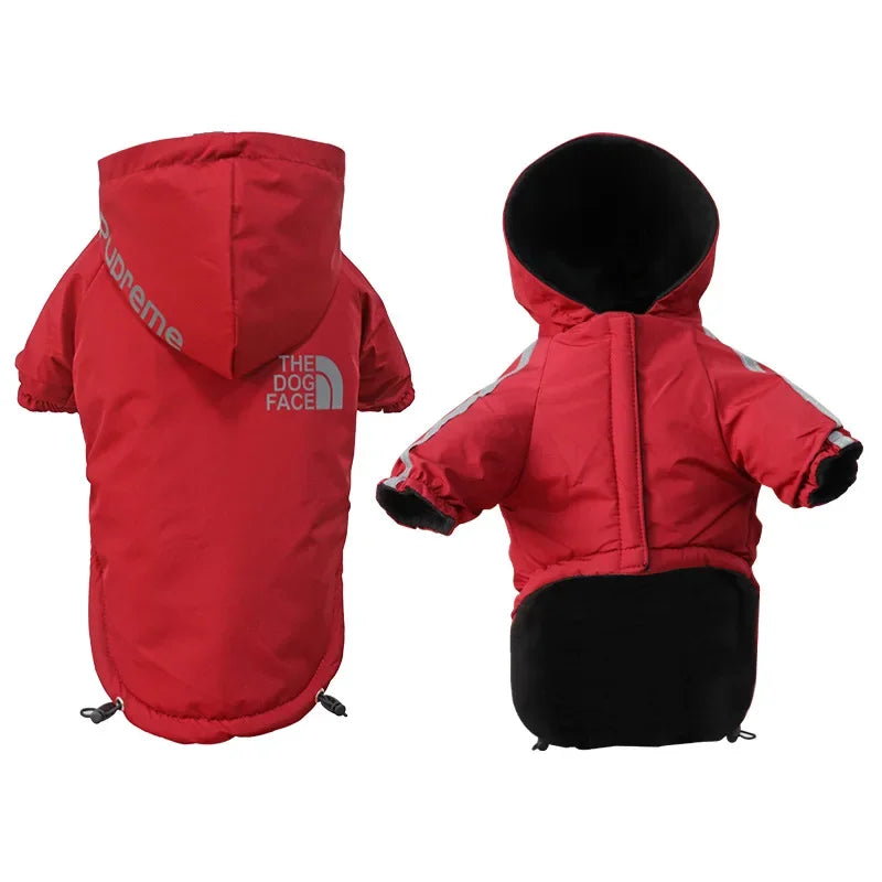 Pet Clothes Autumn Winter Pet Dog Reflective Waterproof Warm Coat Cotton Hooded Jacket for Small Medium Dog Clothes