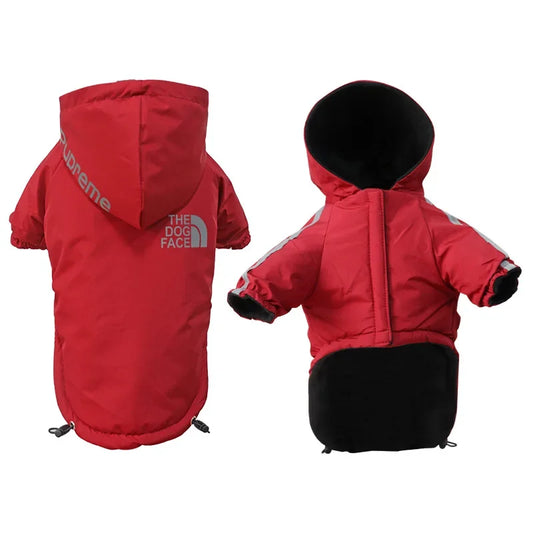 Pet Clothes Autumn Winter Pet Dog Reflective Waterproof Warm Coat Cotton Hooded Jacket for Small Medium Dog Clothes