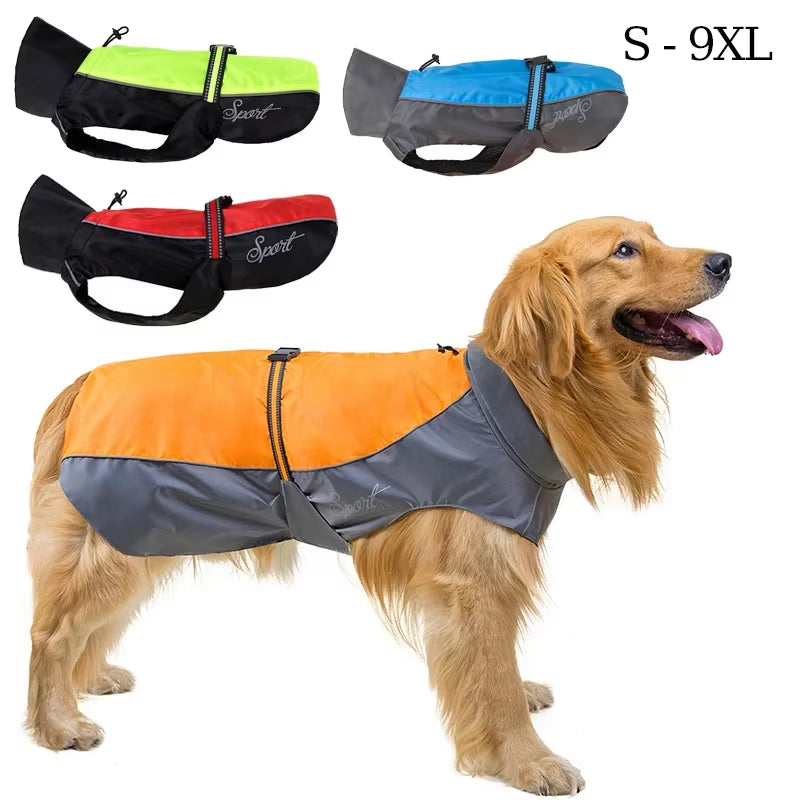 Reflective Pet Clothing Large Dog Clothing Waterproof Jacket Outdoor Clothing Labrador Doll Pet Supplies