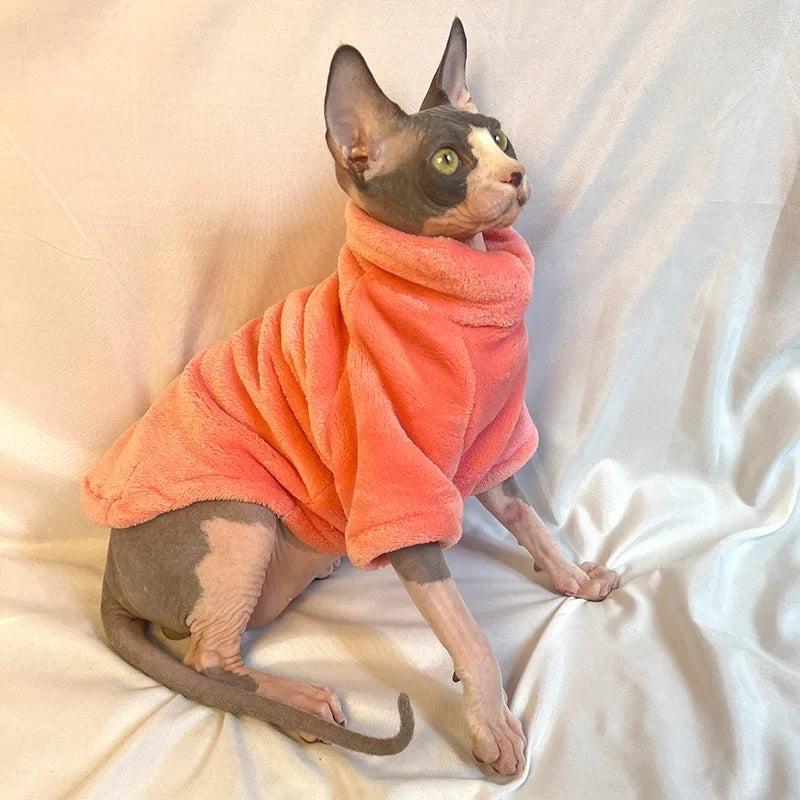 Fashionable Clothes for Cats Sphynx Cat Sweater Kitten Clothing Hound Dog Hoodie Clothes for Sphinx Cat Outfit Pet Jumpsuits