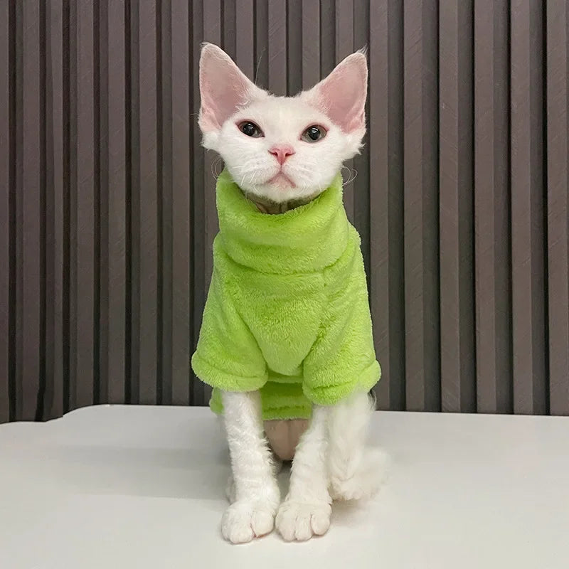 Fashionable Clothes for Cats Sphynx Cat Sweater Kitten Clothing Hound Dog Hoodie Clothes for Sphinx Cat Outfit Pet Jumpsuits