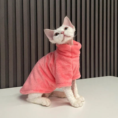 Fashionable Clothes for Cats Sphynx Cat Sweater Kitten Clothing Hound Dog Hoodie Clothes for Sphinx Cat Outfit Pet Jumpsuits